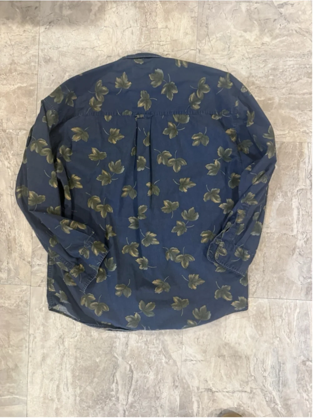 VTG 90s Chaps Ralph Lauren Men's Shirt Long Sleeve Marple Leaf Design Size L - Picture 6 of 7